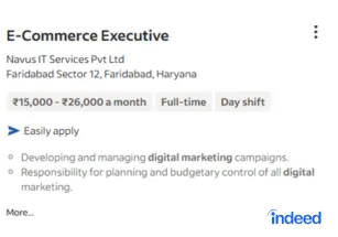 Digital marketing jobs in faridabad